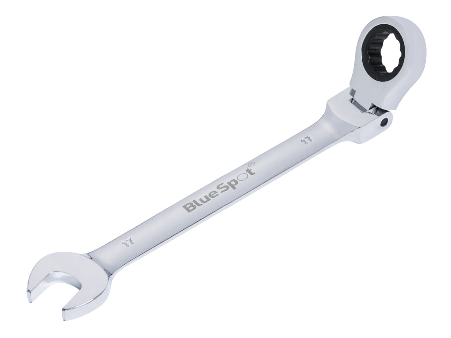 Bluespot Tools 5113 17mm 180° Flexible Head Ratchet Spanner