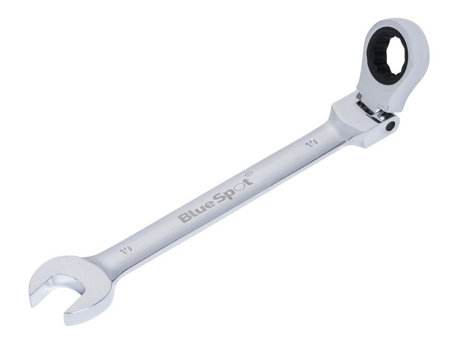 Bluespot Tools 5115 19mm 180° Flexible Head Ratchet Spanner