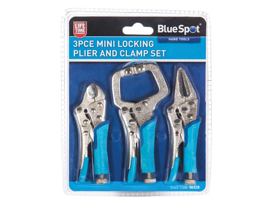 Bluespot Tools 6528 Mini Locking Pliers Set 3 Piece