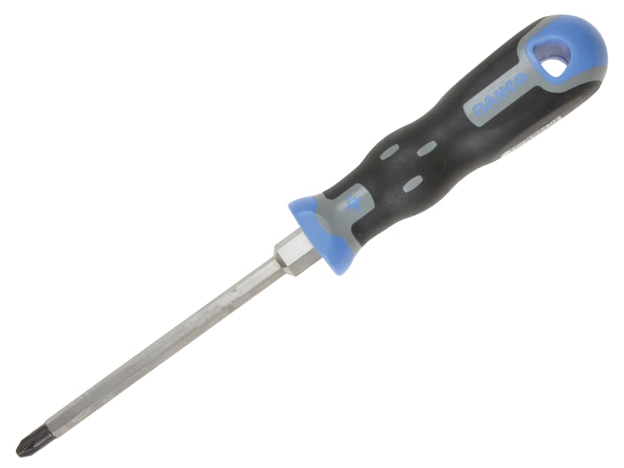 Bahco 025002125 Pozidriv Screwdriver PZ2 x 125mm Hex Shank