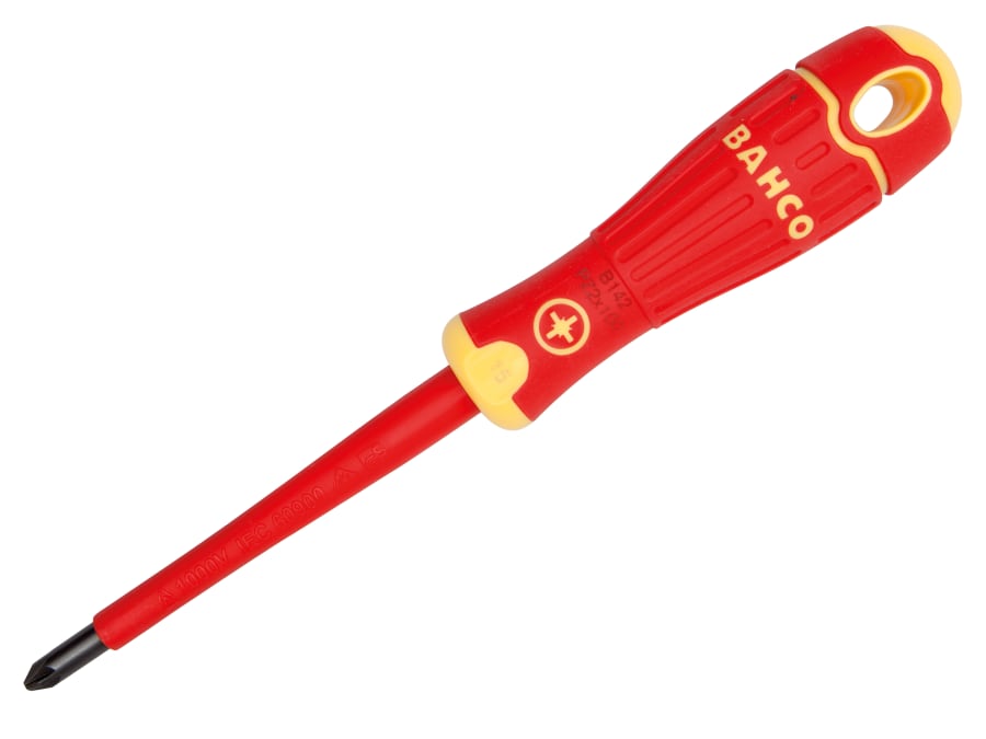 Bahco B142000075 VDE Insulated Pozidriv Screwdriver PZ0 x 75mm