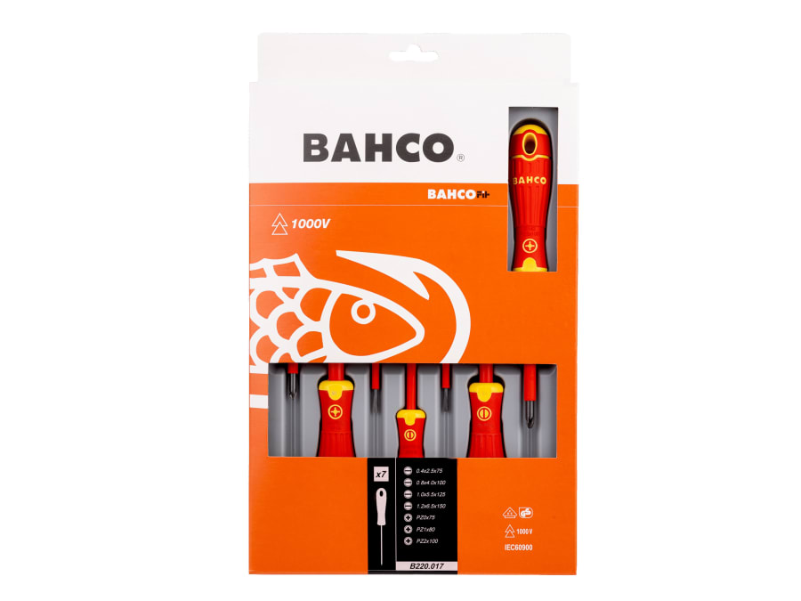 Bahco B220017 7 Piece Insulated Screwdriver Set
