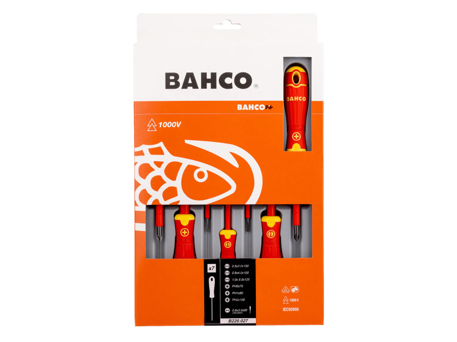 Bahco B220027 7 Piece Insulated Screwdriver Set