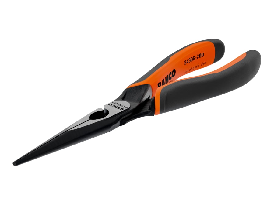 Bahco 2430G200 ERGO Long Nose Pliers 200mm