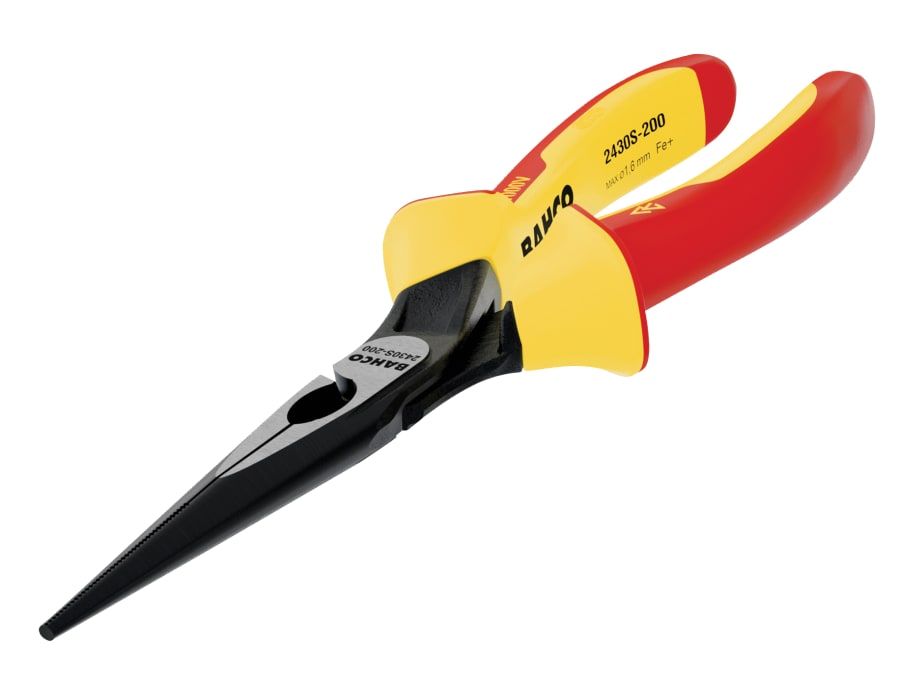 Bahco 2430S200 ERGO™ Insulated Long Nose Pliers 200mm