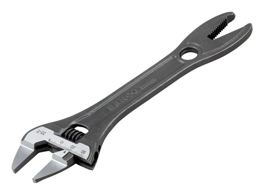 Bahco 31T Thin Jaw Adjustable Spanner with Serrated Pipe Jaws
