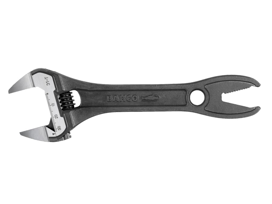 Bahco 31T Thin Jaw Adjustable Spanner with Serrated Pipe Jaws