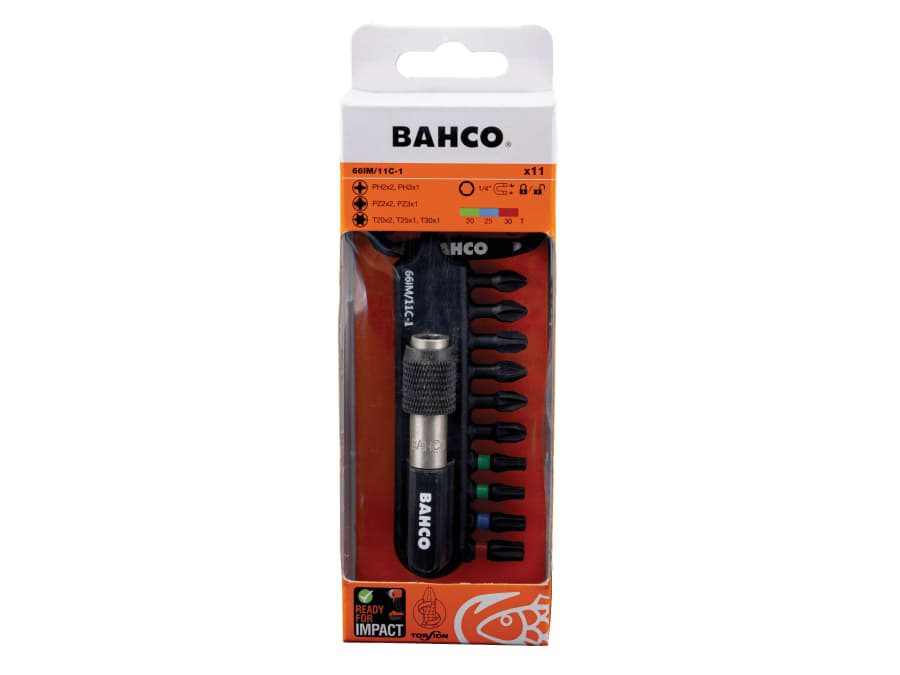 Bahco 66IM11C1 11 Piece Heavy-Duty Torsion Bit Set
