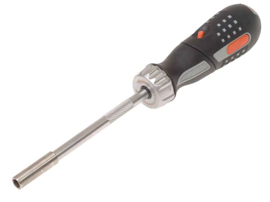 Bahco 808050P Pistol Ratchet Screwdriver with 6 Bits