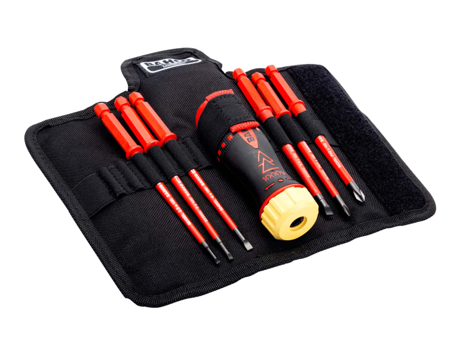 Bahco 808061 Insulated Ratcheting Screwdriver Set 6 Piece