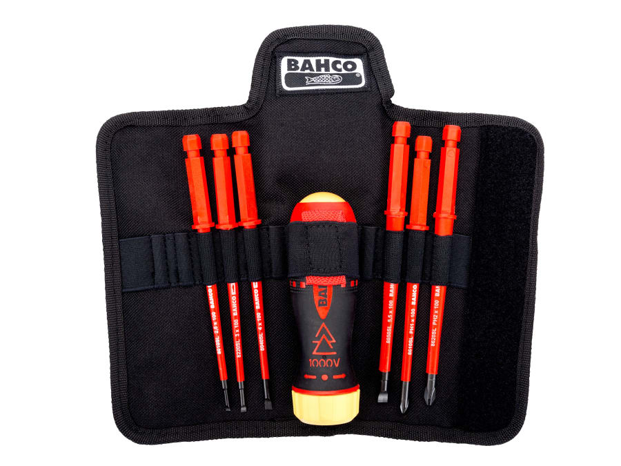 Bahco 808061 Insulated Ratcheting Screwdriver Set 6 Piece