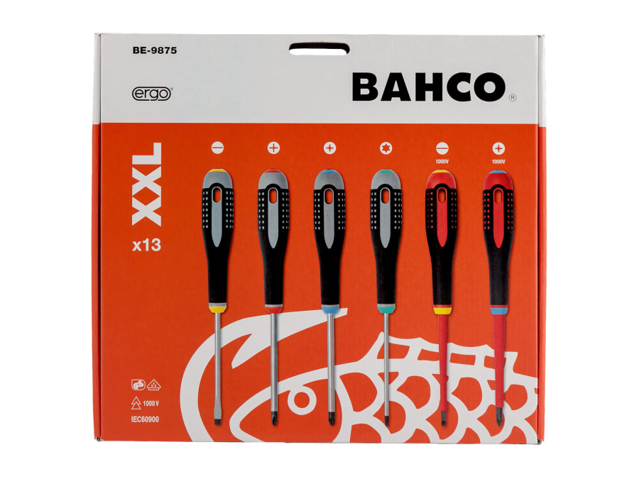 Bahco BE9875 ERGO Screwdriver Set 13 Piece