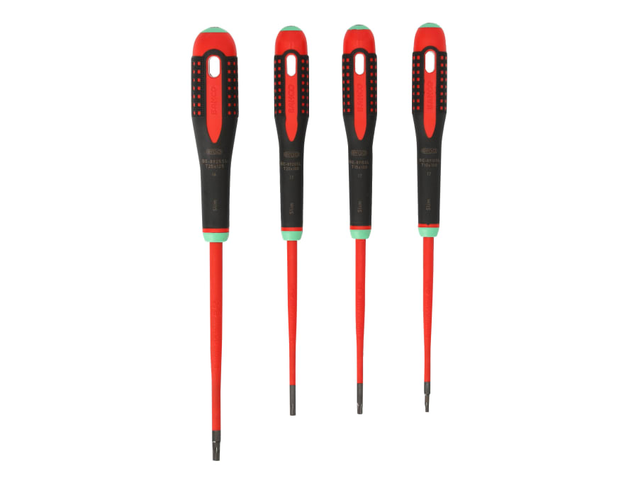 Bahco BE9880SL ERGO™ Slim VDE Insulated Screwdriver Set 4 Piece