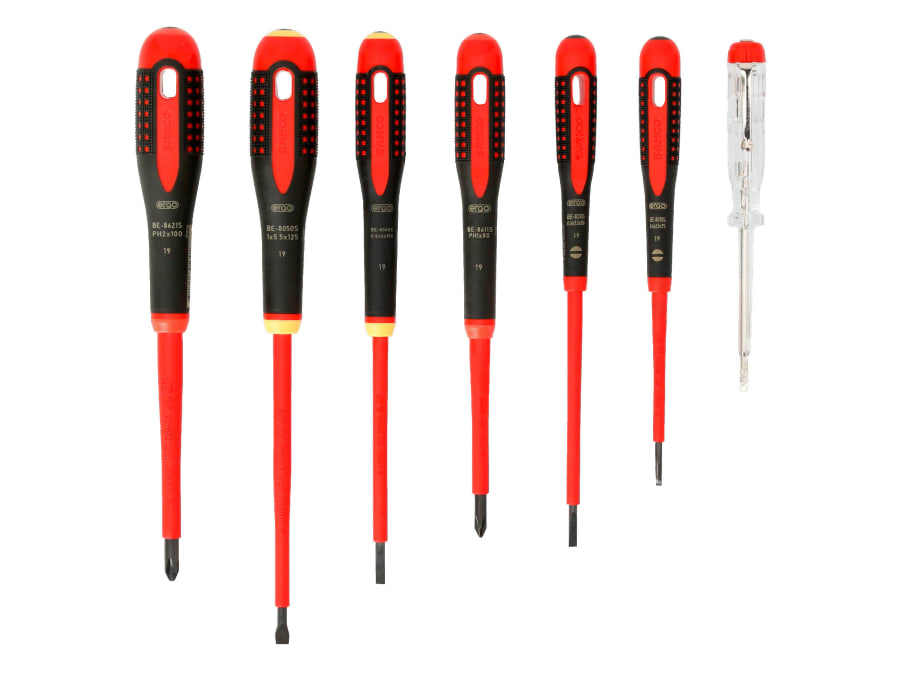 Bahco BE9887S ERGO™ VDE Insulated Screwdriver Set 7 Piece