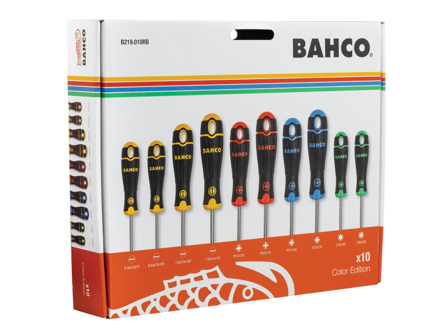 Bahco B219010RB Screwdriver Set 10 Piece