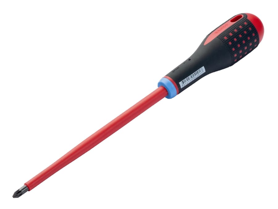 Bahco BE8821S ERGO™ VDE Insulated Pozi Screwdriver PZ2 x 100mm