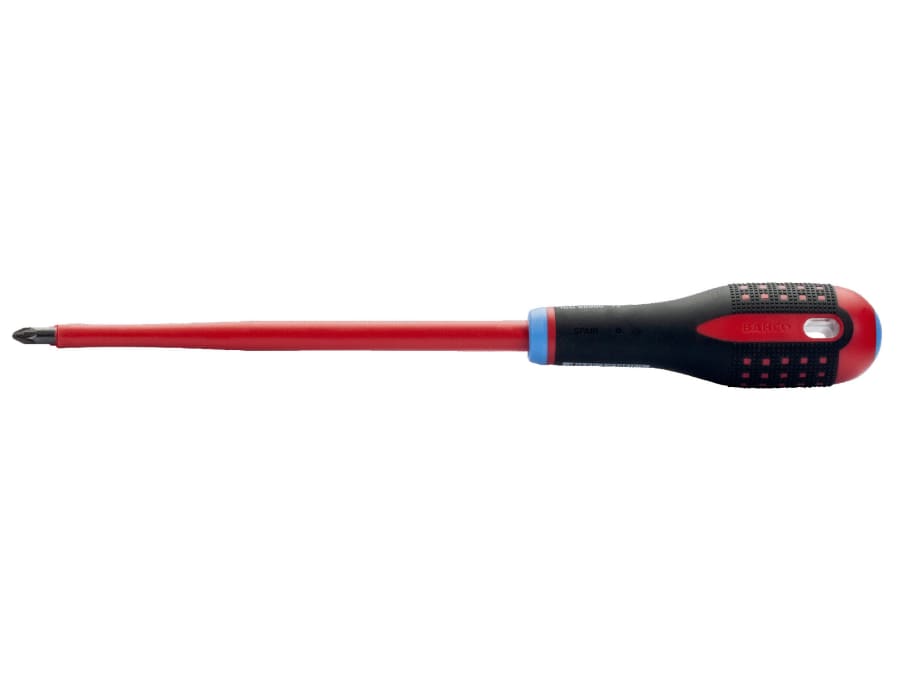 Bahco BE8821S ERGO™ VDE Insulated Pozi Screwdriver PZ2 x 100mm