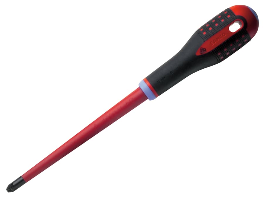 Bahco BE8820SL ERGO™ Slim VDE Insulated Pozidriv Screwdriver PZ2 x 80mm
