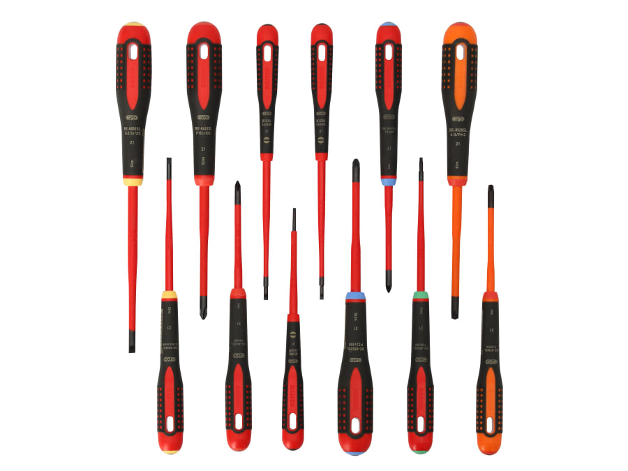 Bahco BE9878SL ERGO™ Slim VDE Insulated Screwdriver Set 12 Piece