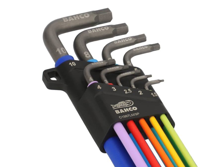 Bahco C1997LM/9P 9 Piece Metric Long Ball End Hex L-Key Set