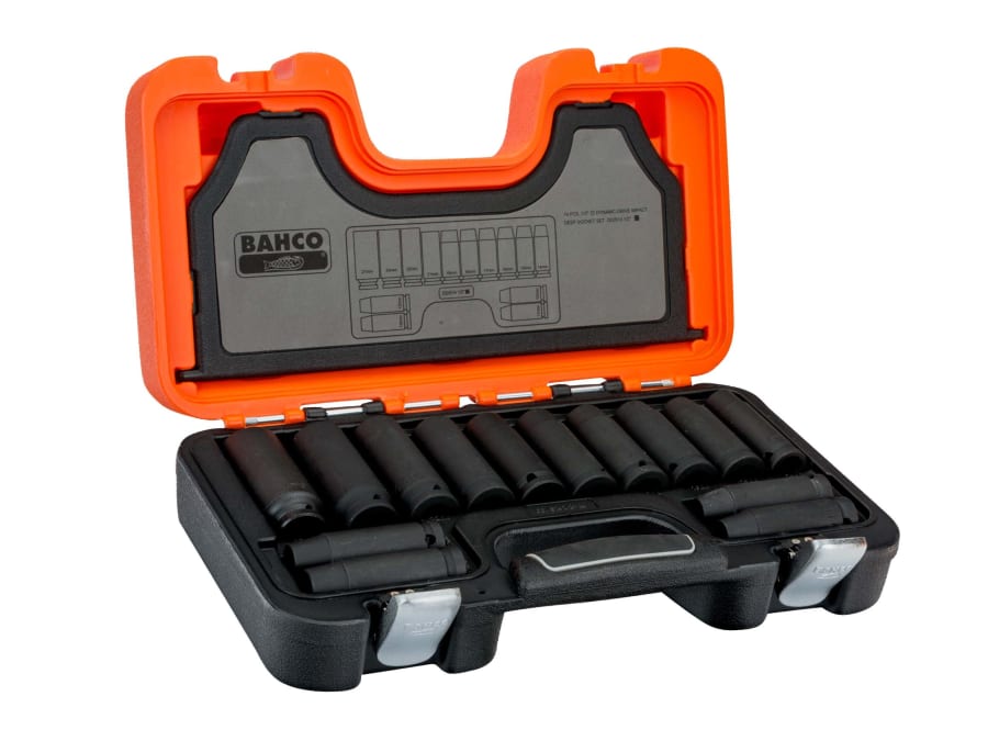 Bahco DDS14 1/2in Drive Deep Impact Socket Set 14 Piece