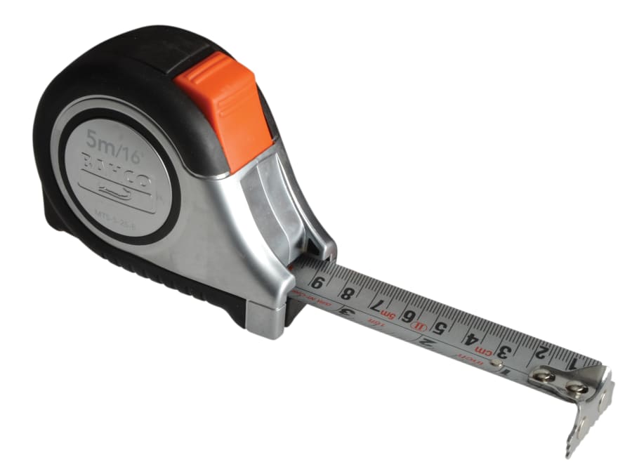 Bahco MTS525E 5m x 25mm Magnetic Tip Auto Pocket Tape