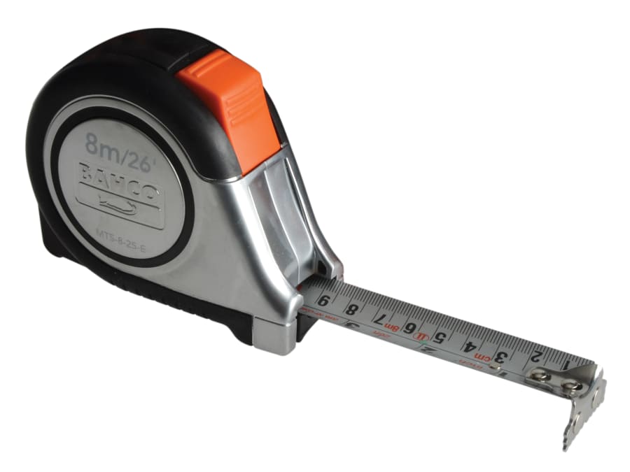 Bahco MTS825E 8m x 25mm Magnetic Tip Auto Pocket Tape