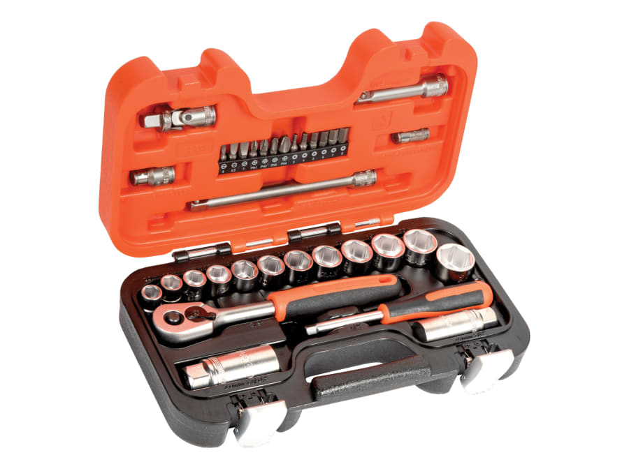 Bahco S330 3/8in Drive Socket Set with Ratchet 34 Piece