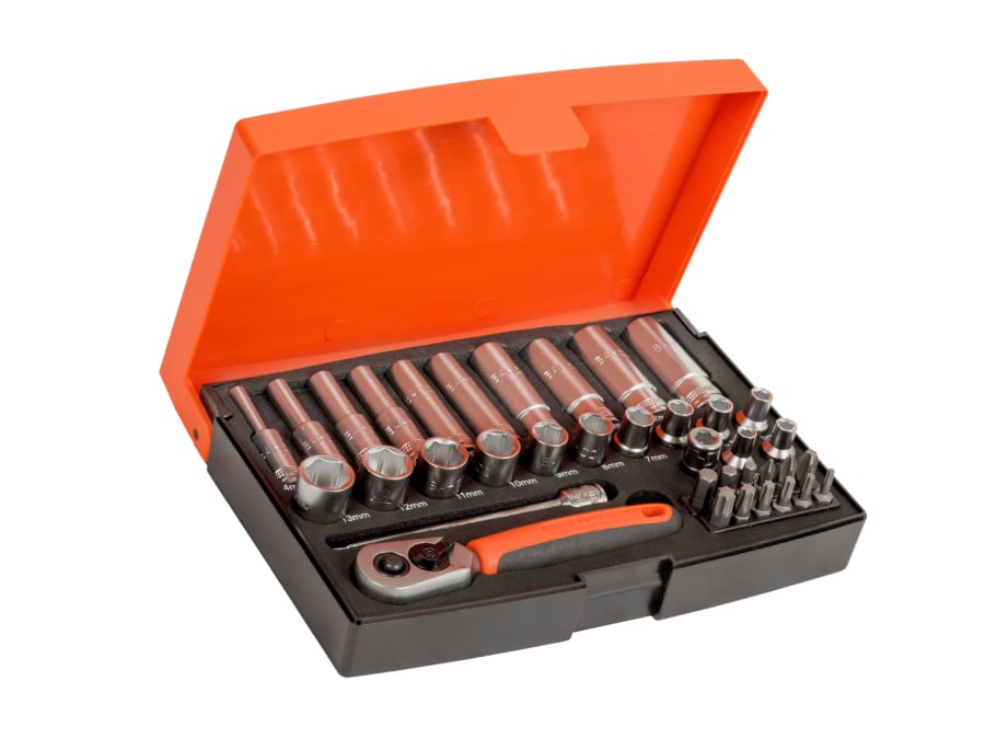 Bahco SL25L 37 Piece 1/4in Deep Drive Socket Set