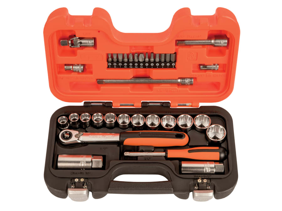 Bahco SL34 3/8in Drive Socket & Mech Set 34 Piece