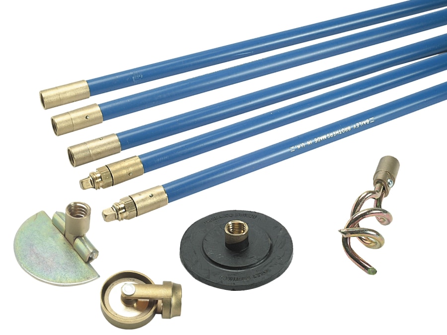 Bailey Products 1324 3/4in Drain Rod Set with 4 Tools