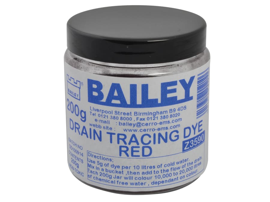 Bailey Products 3590 Drain Tracing Dye-Red
