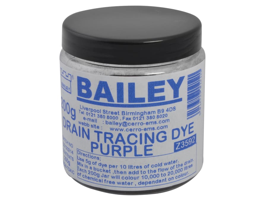 Bailey Products 3592 Drain Tracing Dye-Purple