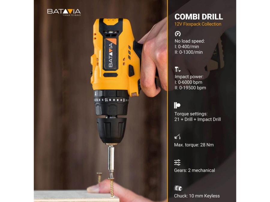 Batavia 7064214 12V Combi Drill Bare Unit