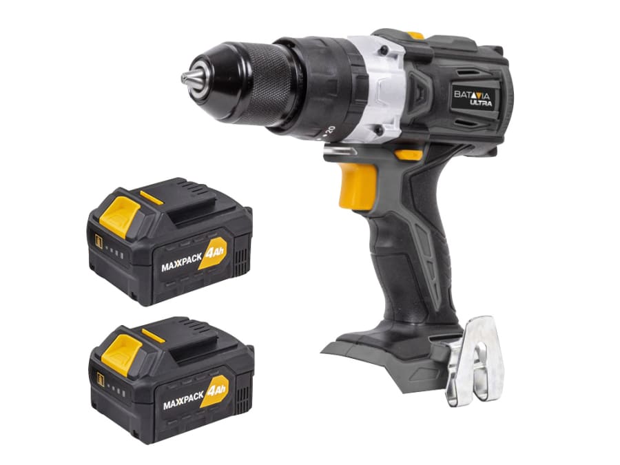 Batavia 7064577 MAXXPACK ULTRA 18V Combi Drill with 2 × 4.0Ah Batteries