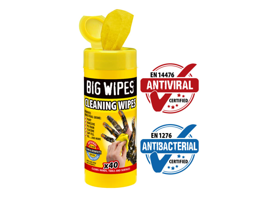 Big Wipes 20190000 Cleaning Antiviral Wipes (Tub 40)