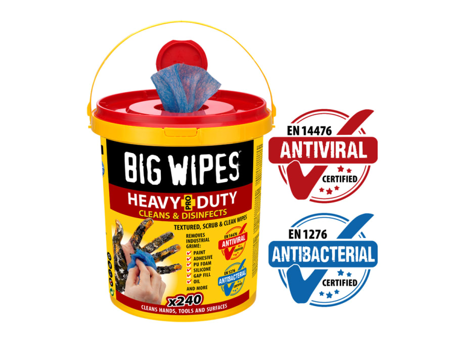 Big Wipes 24270000 Heavy-Duty PRO+ Wipes Bucket of 240