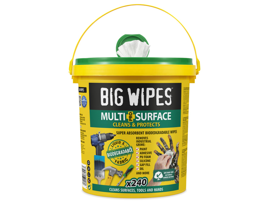 Big Wipes 24470000 Multi-Surface PRO+ Bio Wipes Bucket of 240