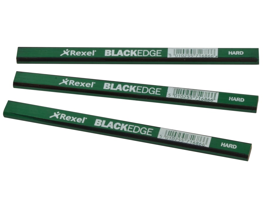 Blackedge 34332 Carpenter's Pencils-Green / Hard (Card 12)
