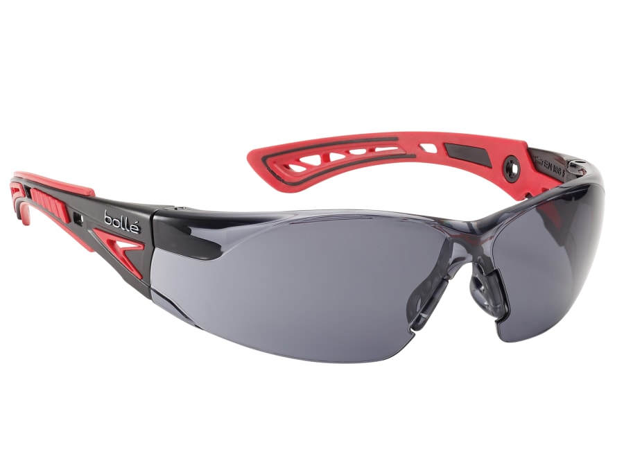 Bolle Safety RUSHPPSF Rush+ Platinum Safety Glasses Smoke
