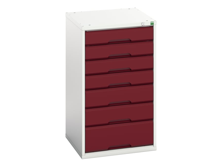 Bott 1692502924 7 Drawer Cabinet 525 x 900mm Crimson Red