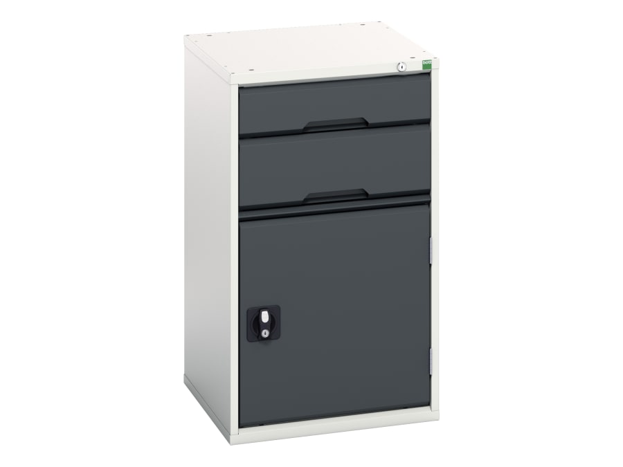 Bott 1692503719 900 x 525mm Anthracite Grey 2 Drawer + Cupboard