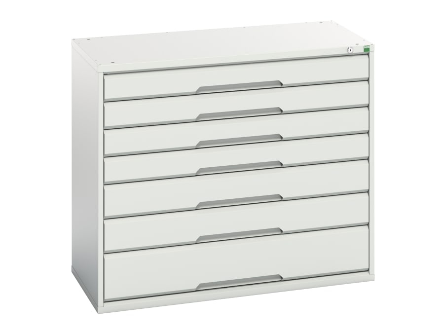 Bott 1692522916 7 Drawer Cabinet 1050 × 900mm Light Grey