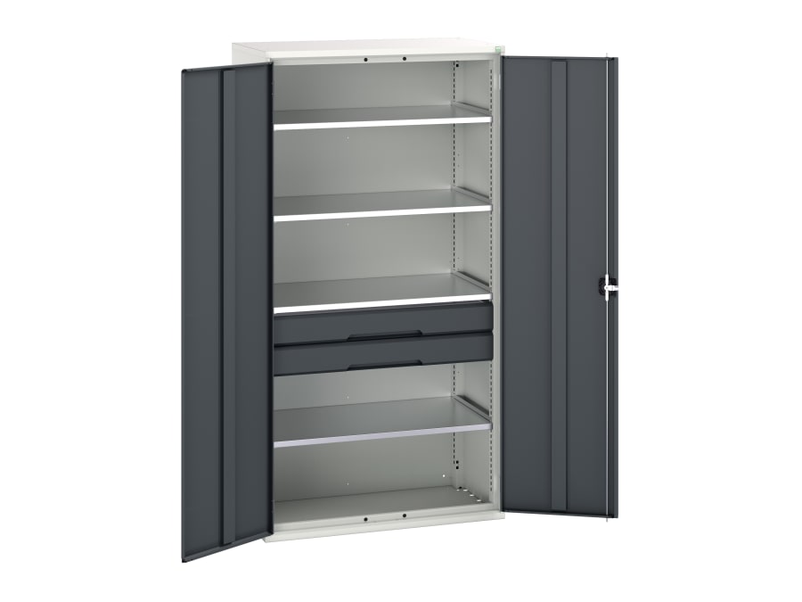 Bott 1692657419 Kitted Cupboard 4 Shelf 2 Drawer 1050 x 2000mm Anthracite Grey