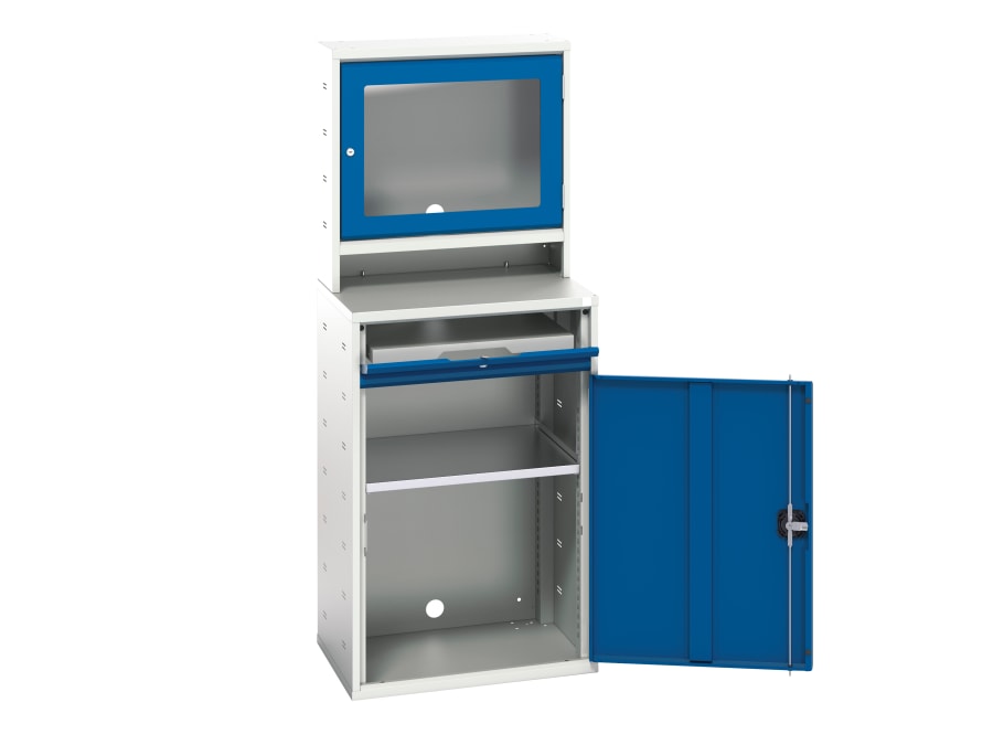 Bott 1692800111 Computer Cupboard 650 x 550 x 1650mm Gentian Blue
