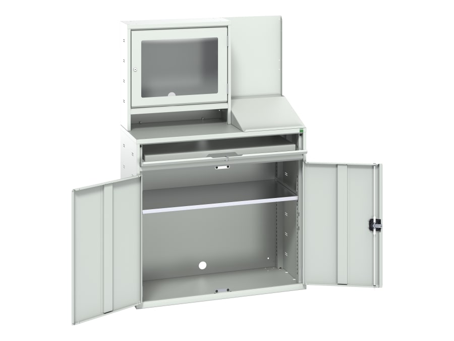 Bott 1692802216 Computer Cupboard 1050 x 550 x 1650mm Light Grey