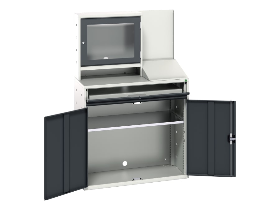 Bott 1692802219 Computer Cupboard 1050 × 550 × 1650mm Anthracite Grey