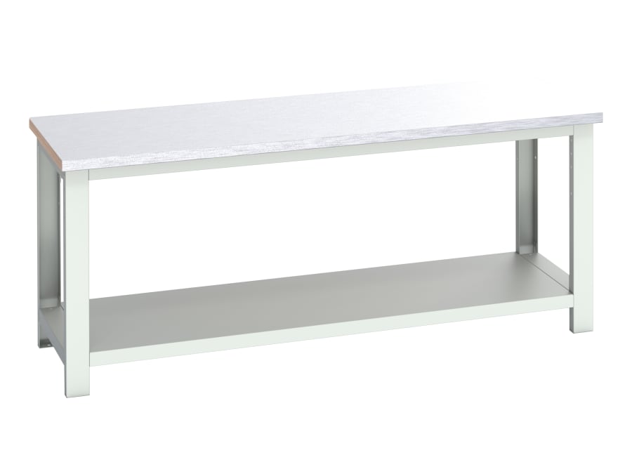 Bott 4100367116V Bench with Shelf Steel Clad Top 2000 x 750mm