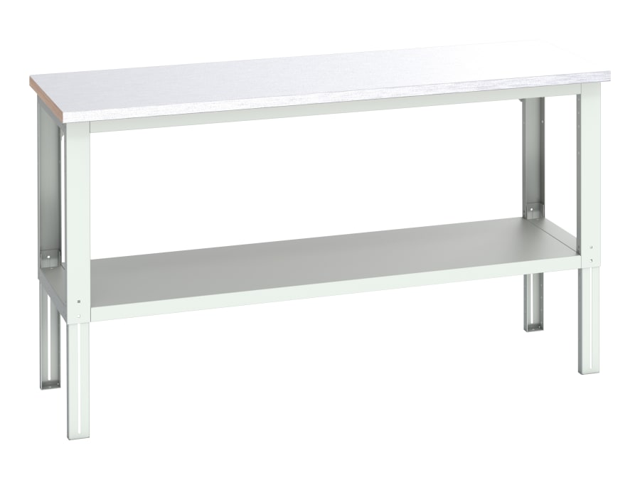 Bott 4100367916V Adjustable Bench with Shelf Steel Clad Top 2000 x 750mm