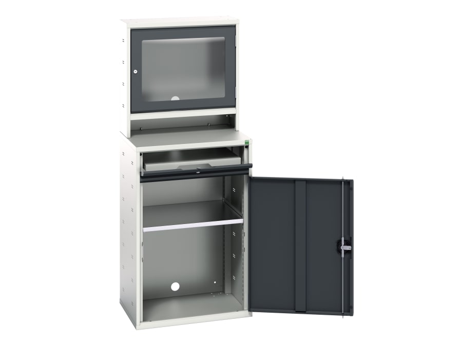 Bott Q1692800119 Computer Cupboard 650 × 550 × 1650mm Anthracite Grey